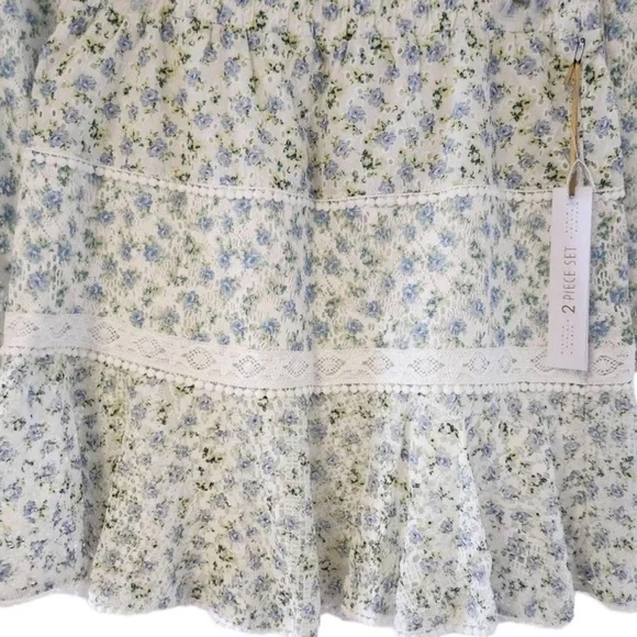 House of Harlow Tiered Floral Mini Skirt Cottagecore | NWT | Size Small - Picture 4 of 16